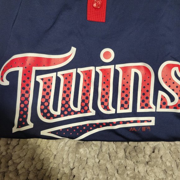MAJESTIC MENS MINNESOTA TWINS COOLBASE JERSEY-SIZE LARGE - Picture 3 of 12